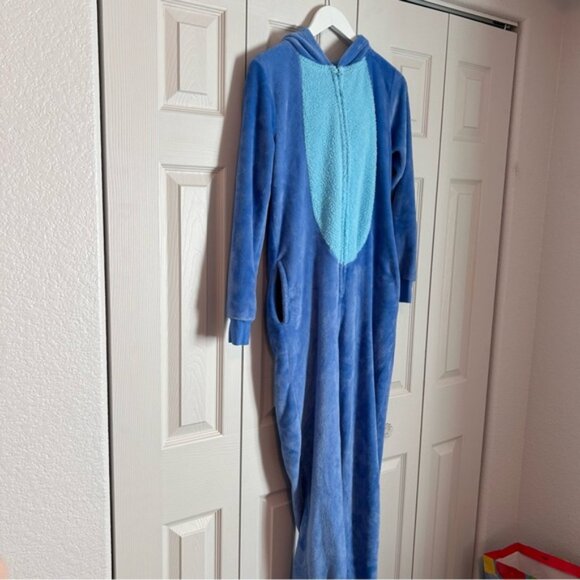 Stitch From Lilo & Stitch Zip Up Footless Pajamas PJs Disney Halloween Sz Small - Picture 3 of 10